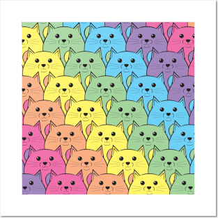 Rainbow Cats Posters and Art